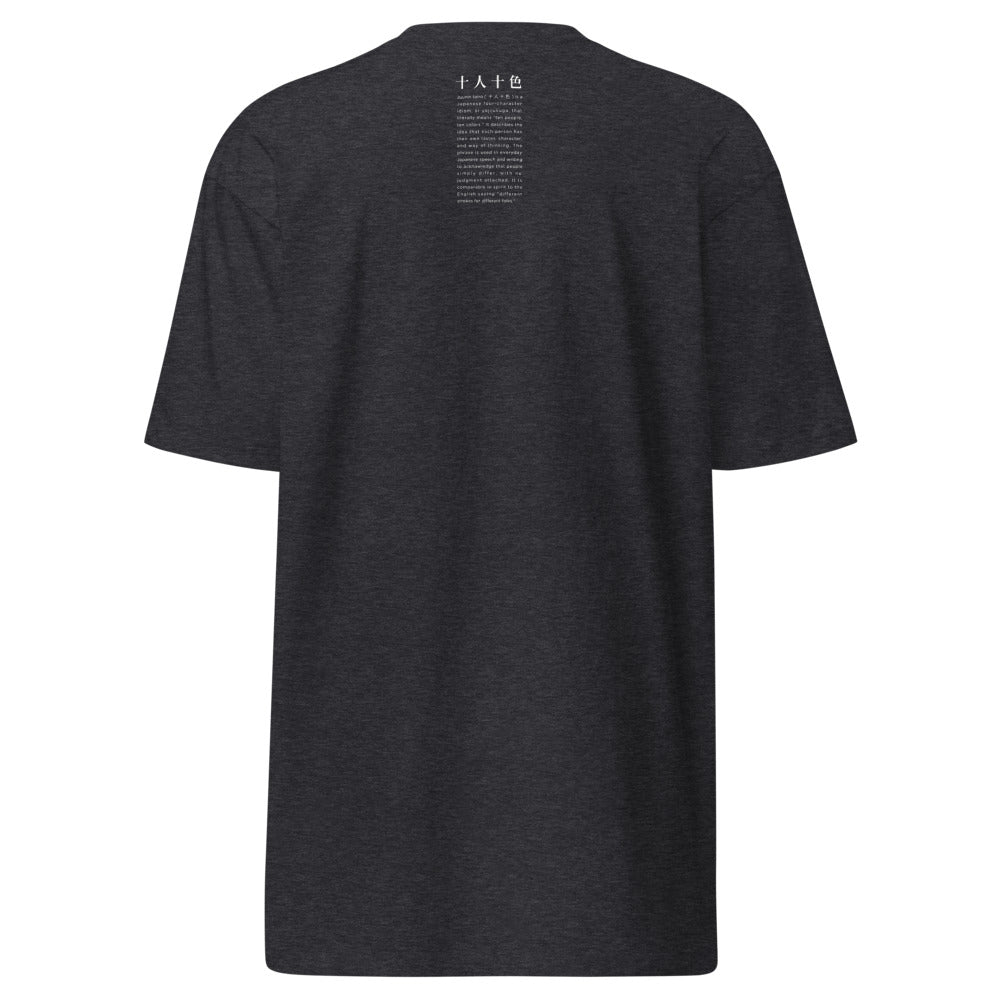 g|White logo|Charcoal Heather|back